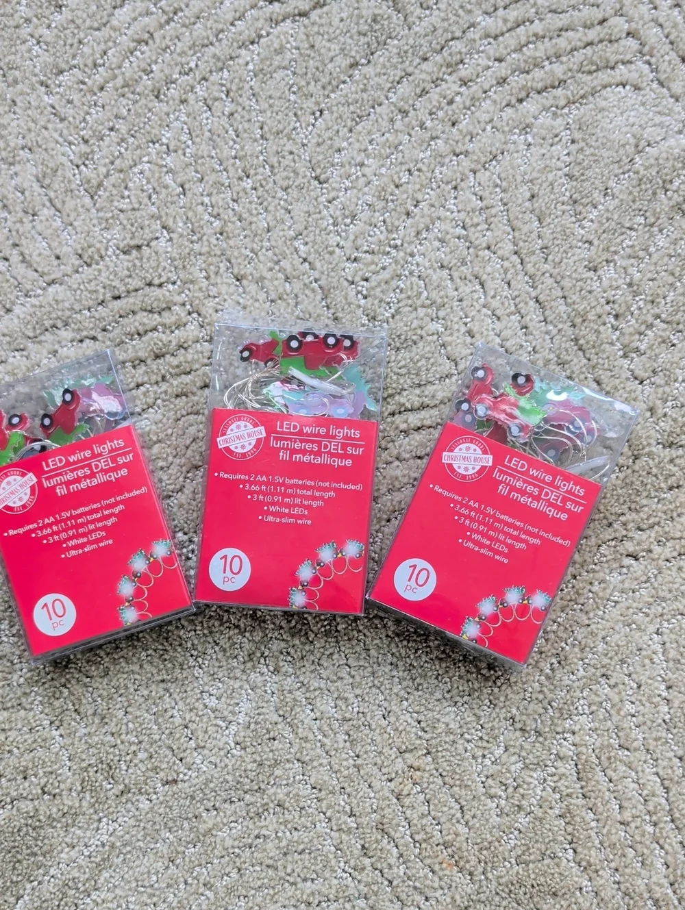 LED Wire Lights - Red Green Mixed Colors - 10 Pc Pack